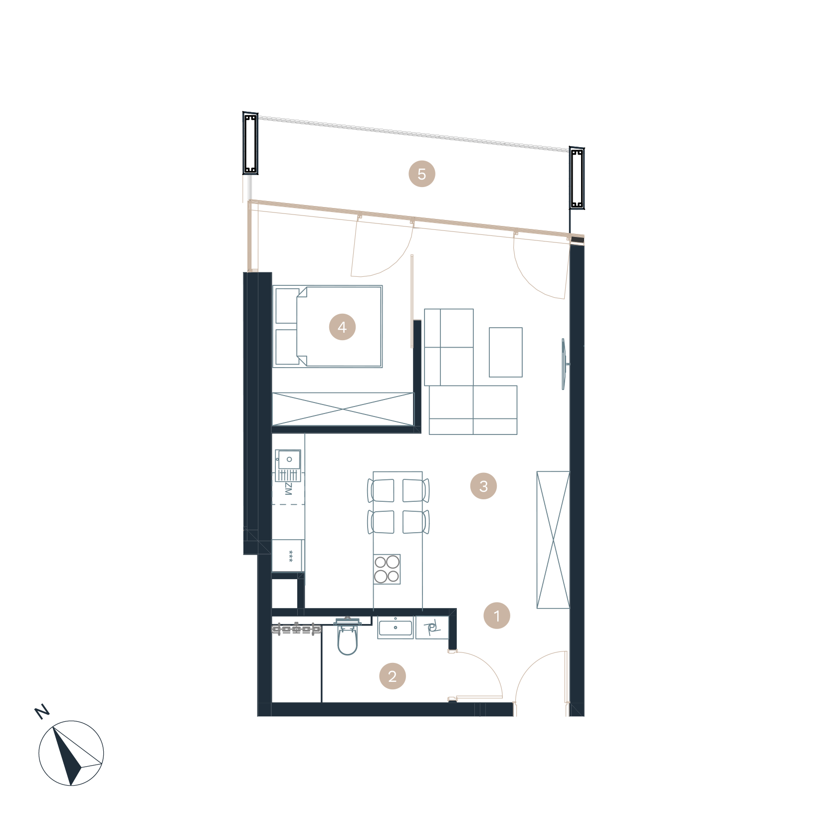 Pratum apartamenty - Rzut mieszkania - budynek a -A1