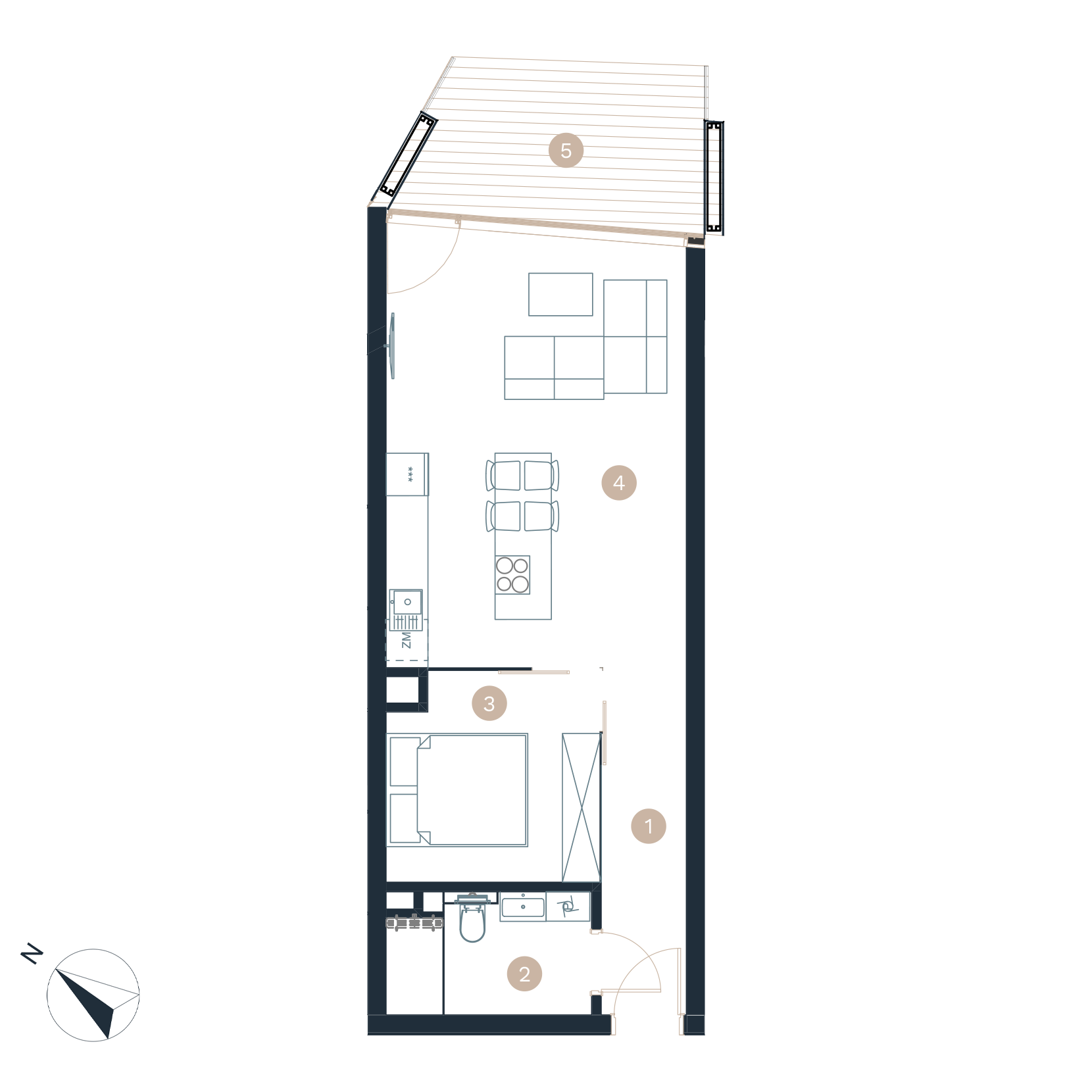 Pratum apartamenty - Rzut mieszkania - budynek a -A25