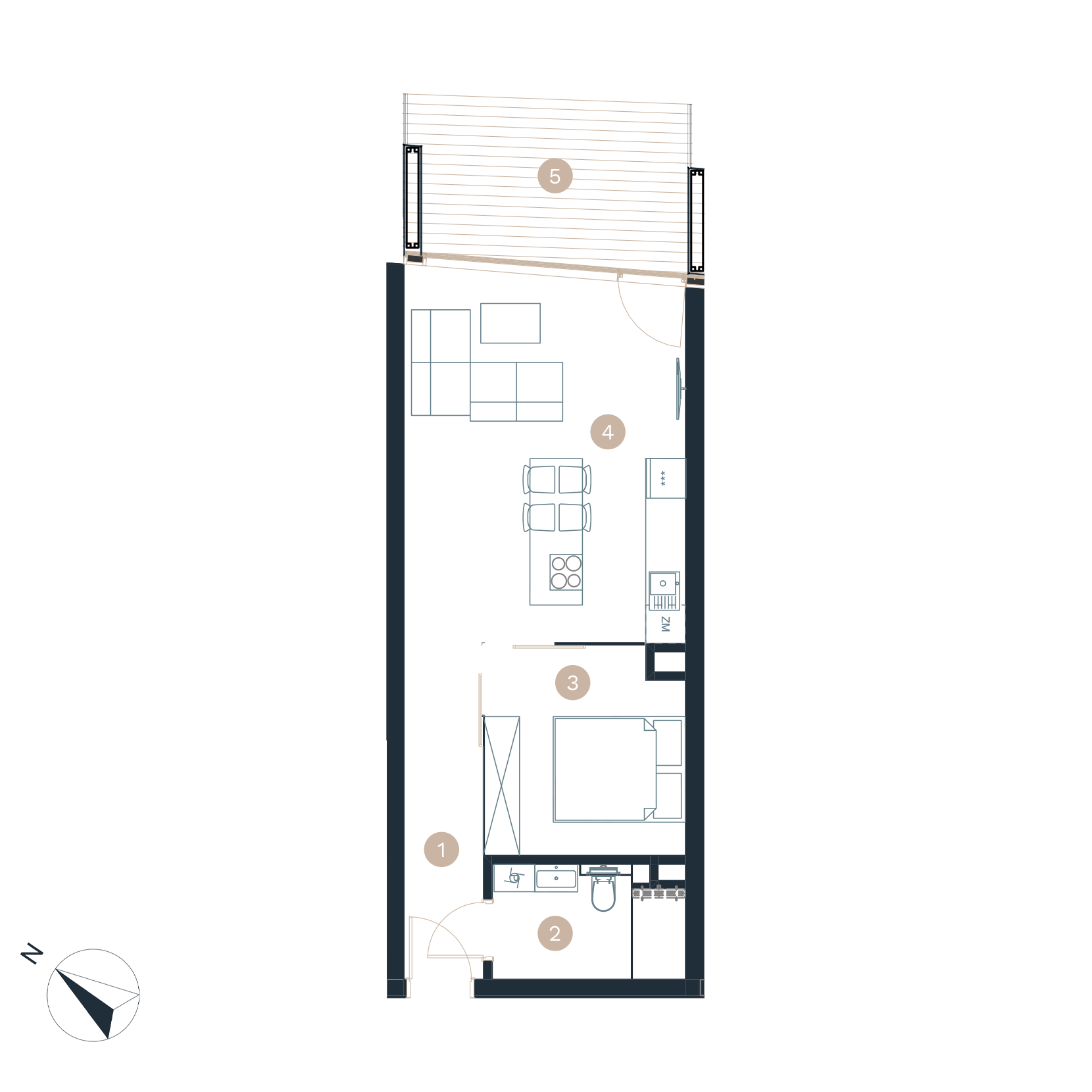 Pratum apartamenty - Rzut mieszkania - budynek a -A26