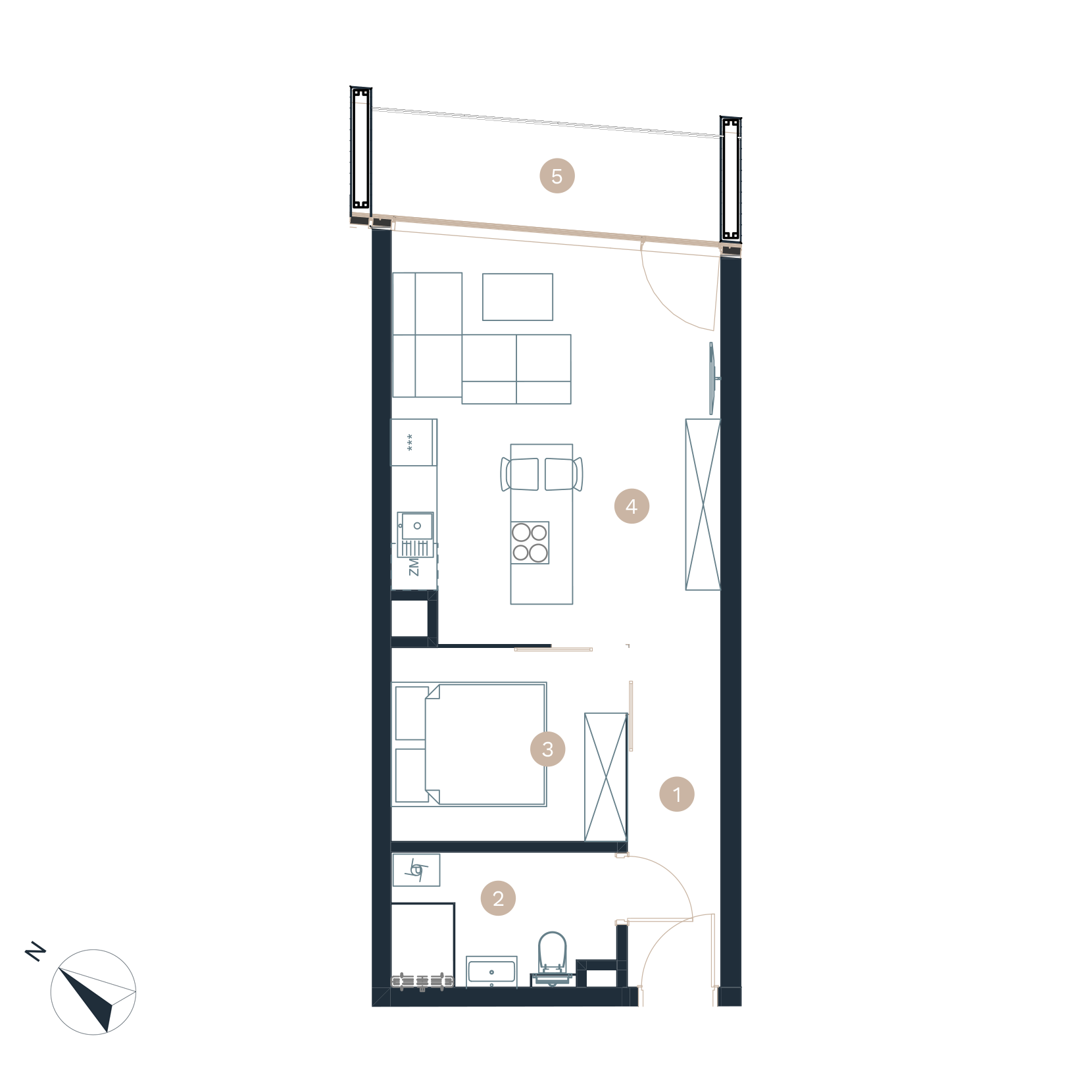 Pratum apartamenty - Rzut mieszkania - budynek a -A34