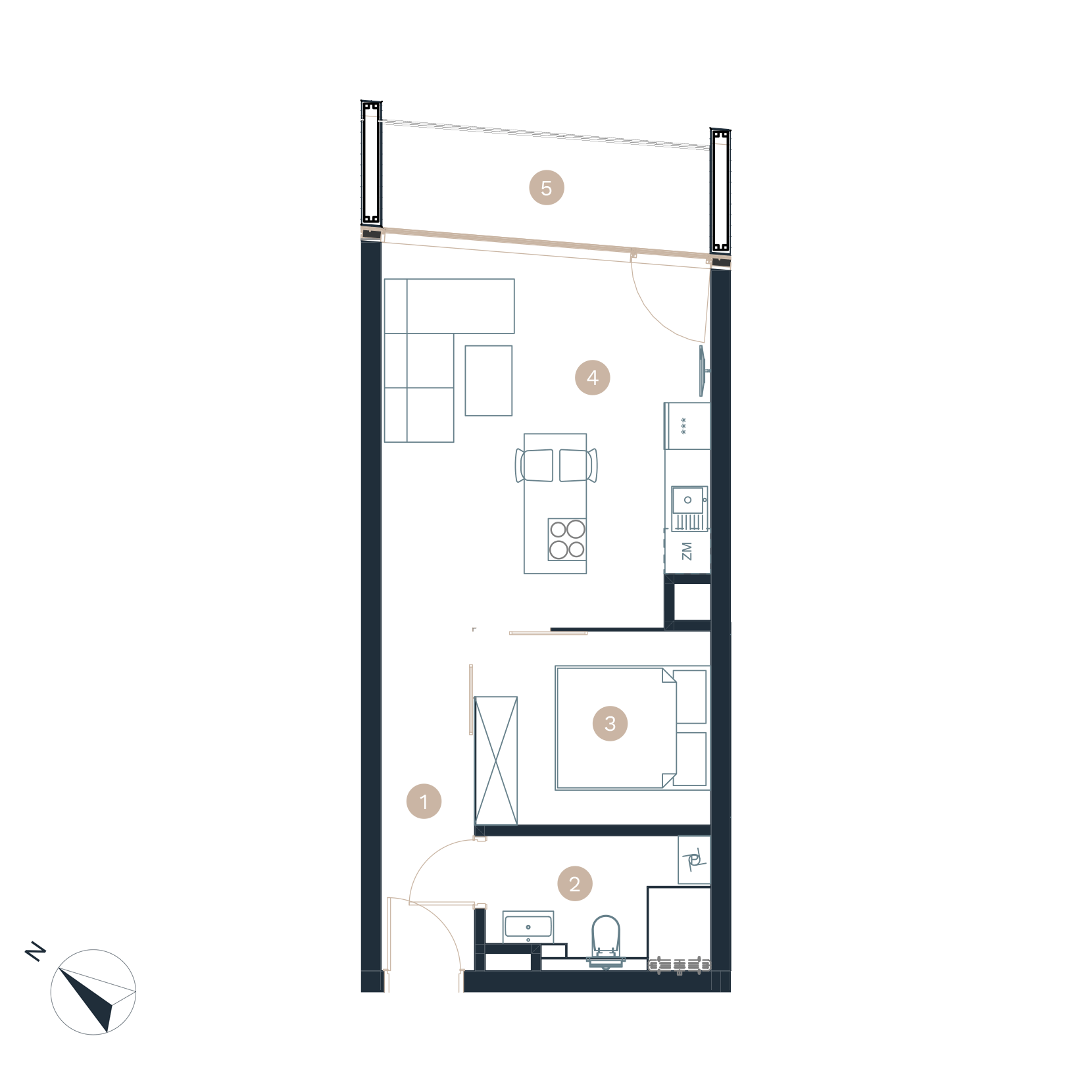 Pratum apartamenty - Rzut mieszkania - budynek a -A35