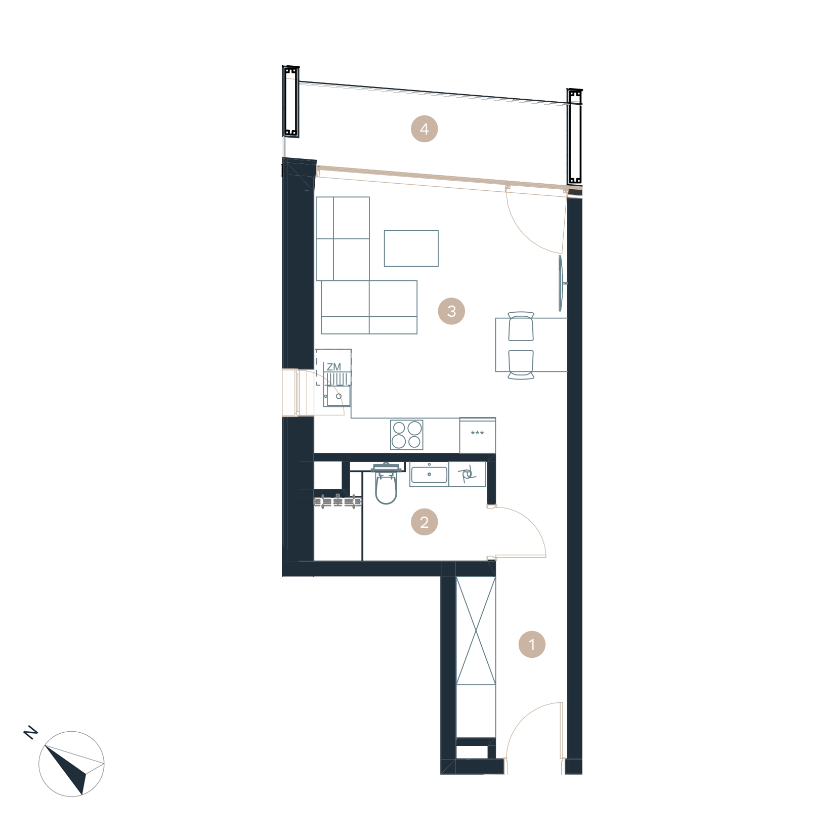 Pratum apartamenty - Rzut mieszkania - budynek a -A39