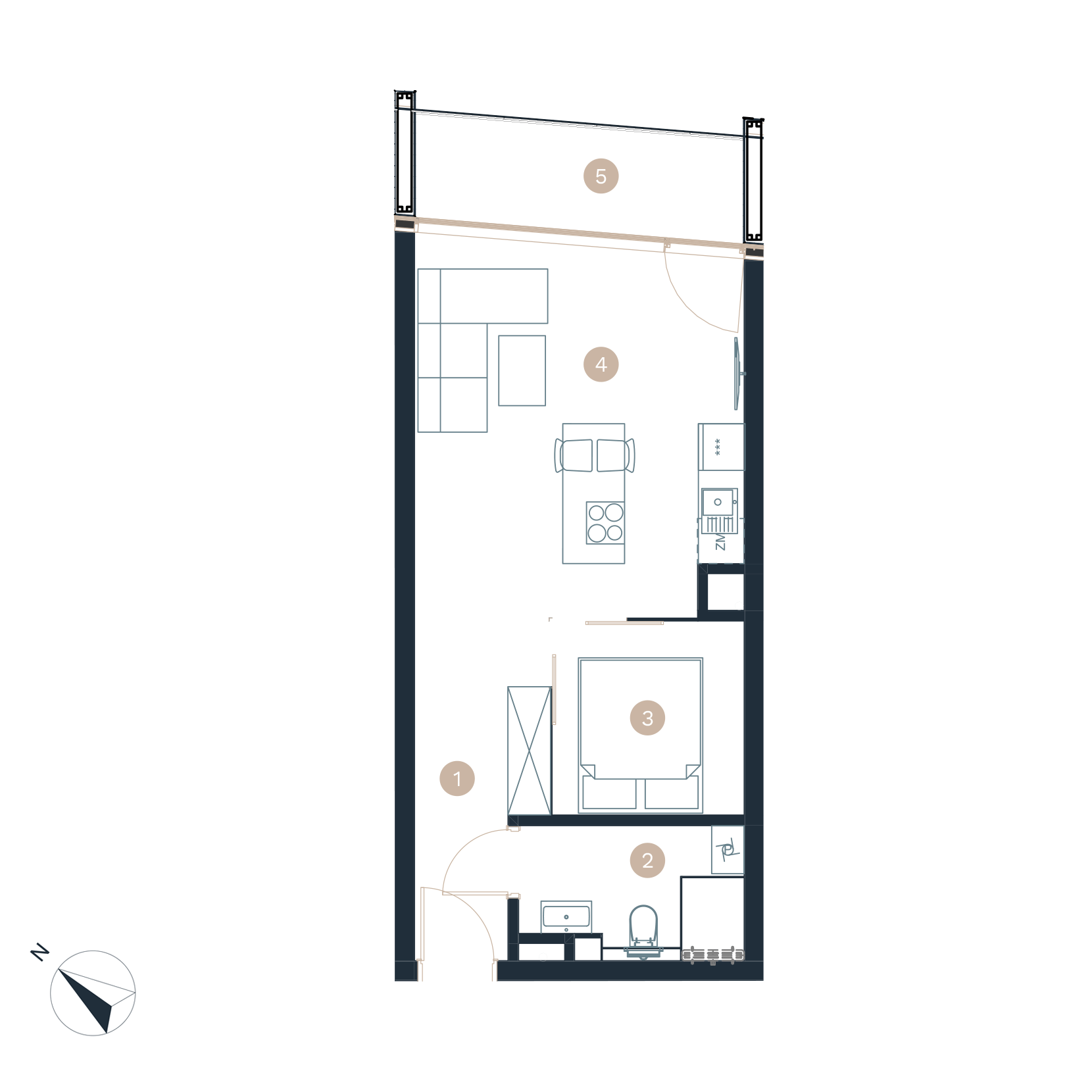 Pratum apartamenty - Rzut mieszkania - budynek a -A40