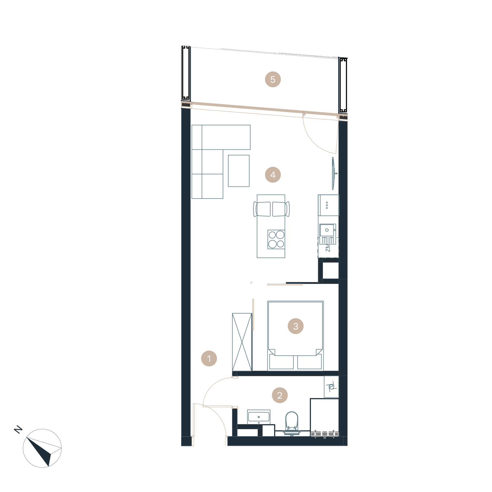 Pratum apartamenty - Rzut mieszkania - budynek a -A45