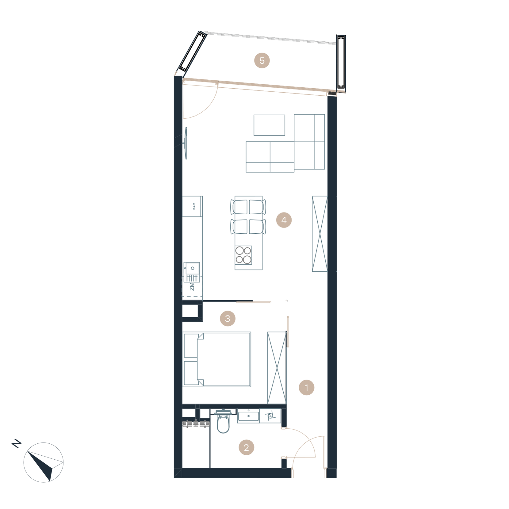 Pratum apartamenty - Rzut mieszkania - budynek a -A7