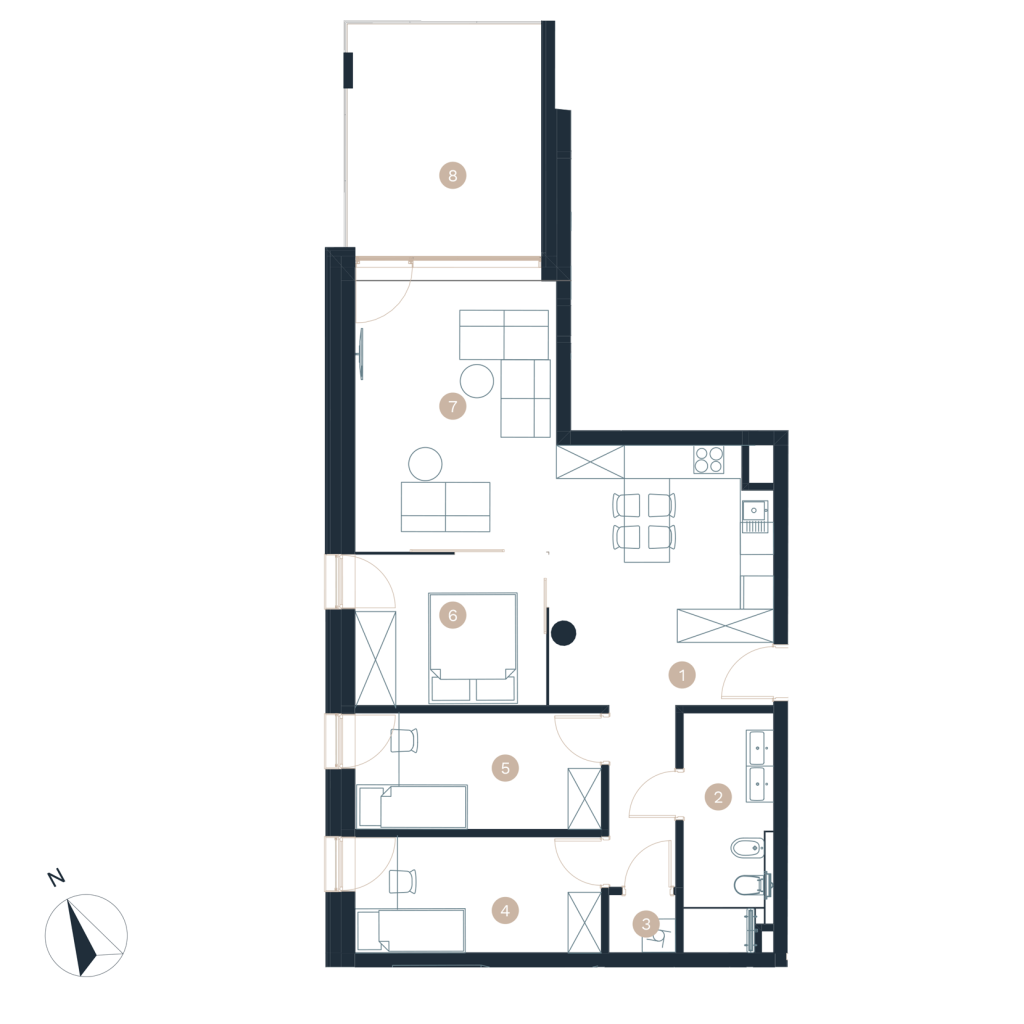 Pratum apartamenty - Rzut mieszkania - budynek a -M11