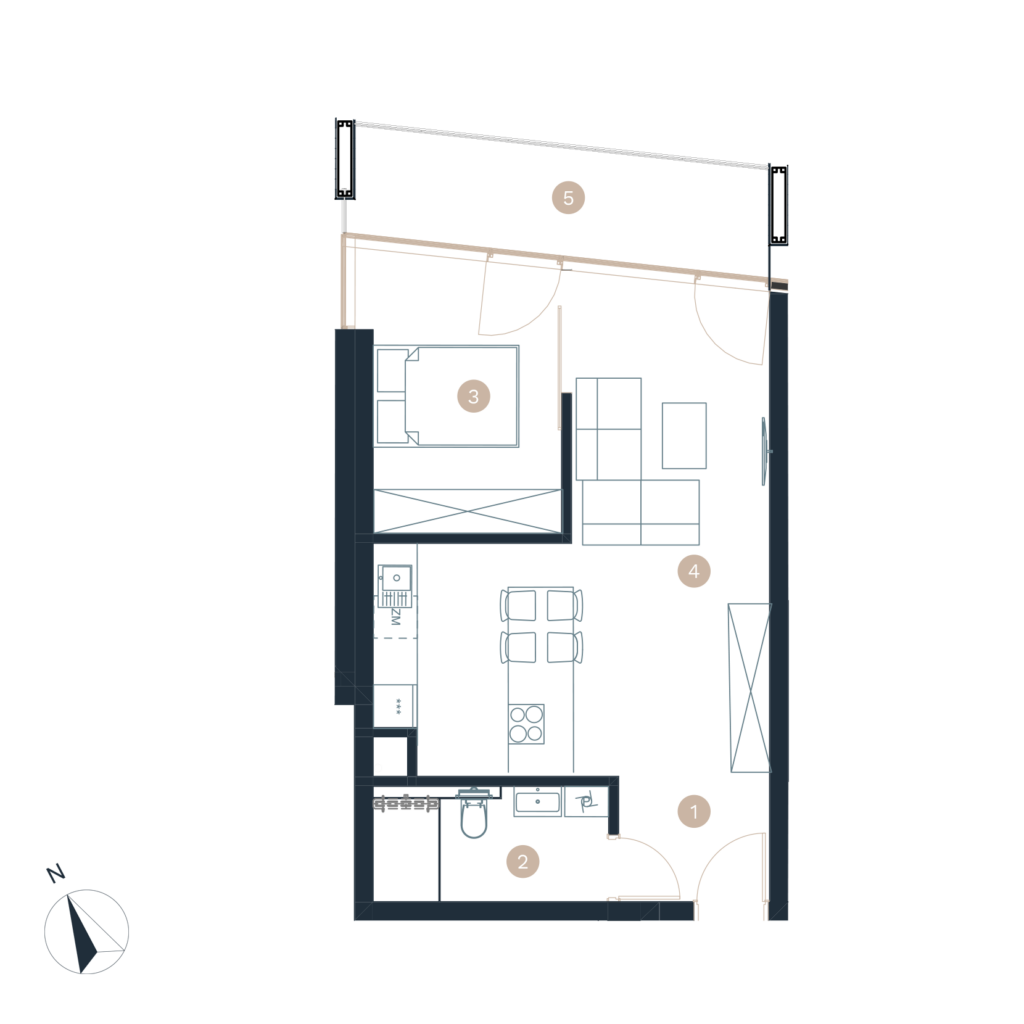 Pratum apartamenty - Rzut mieszkania - budynek a -M12