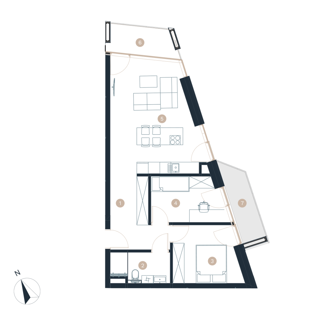 Pratum apartamenty - Rzut mieszkania - budynek a -M13