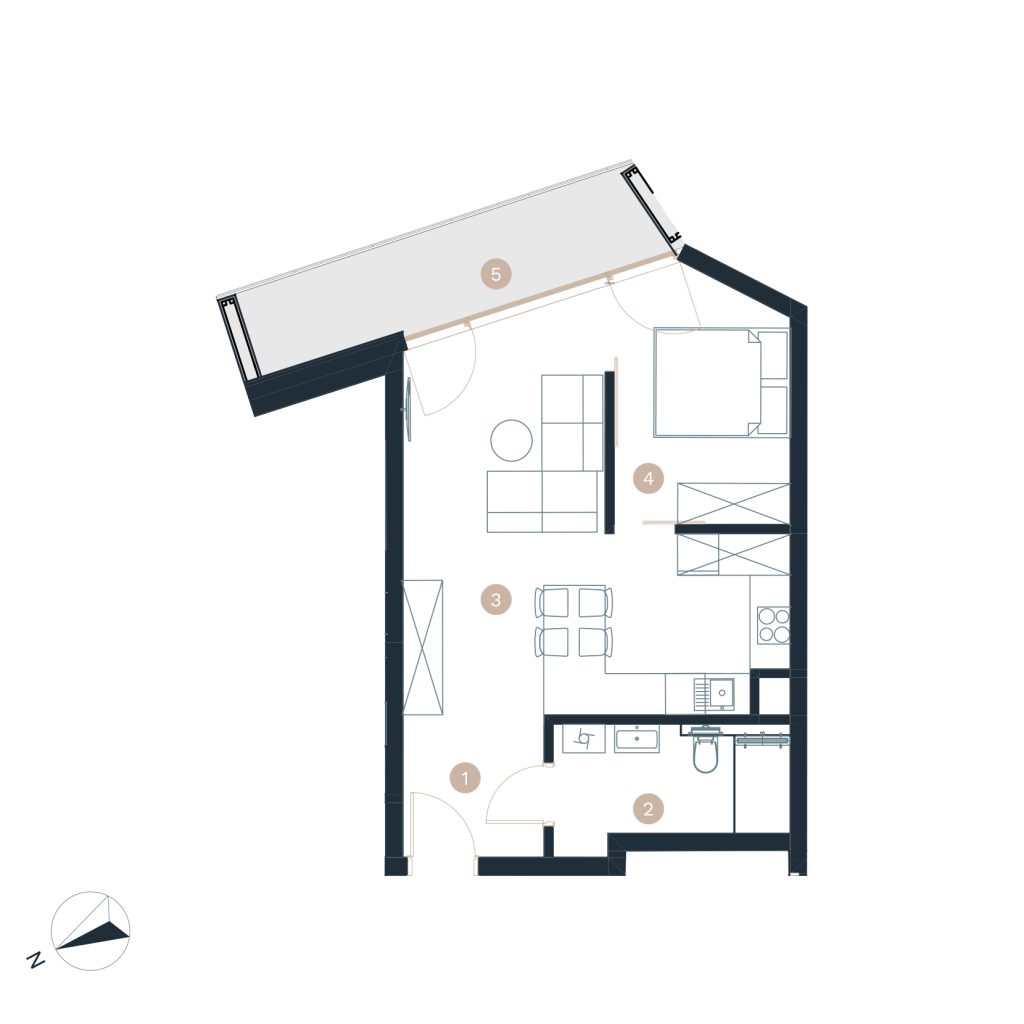 Pratum apartamenty - Rzut mieszkania - budynek a -M14