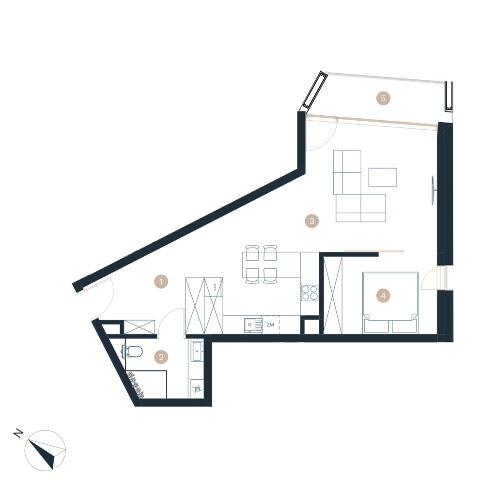 Pratum apartamenty - Rzut mieszkania - budynek a -M15