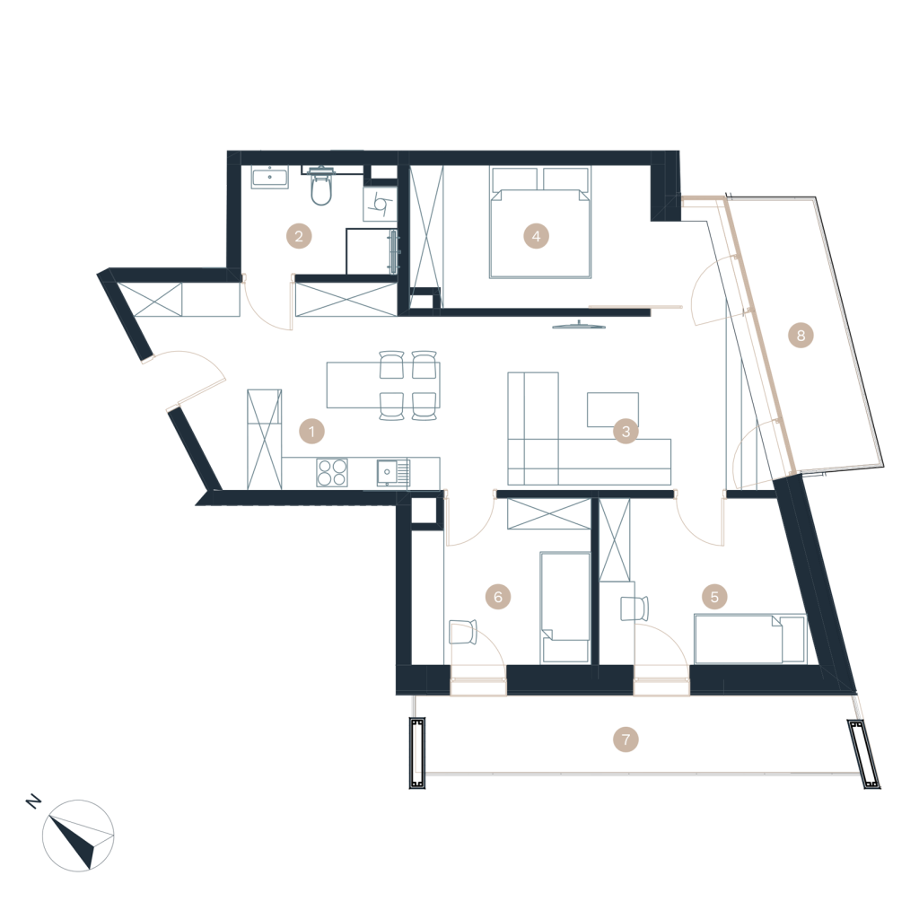 Pratum apartamenty - Rzut mieszkania - budynek a -M16