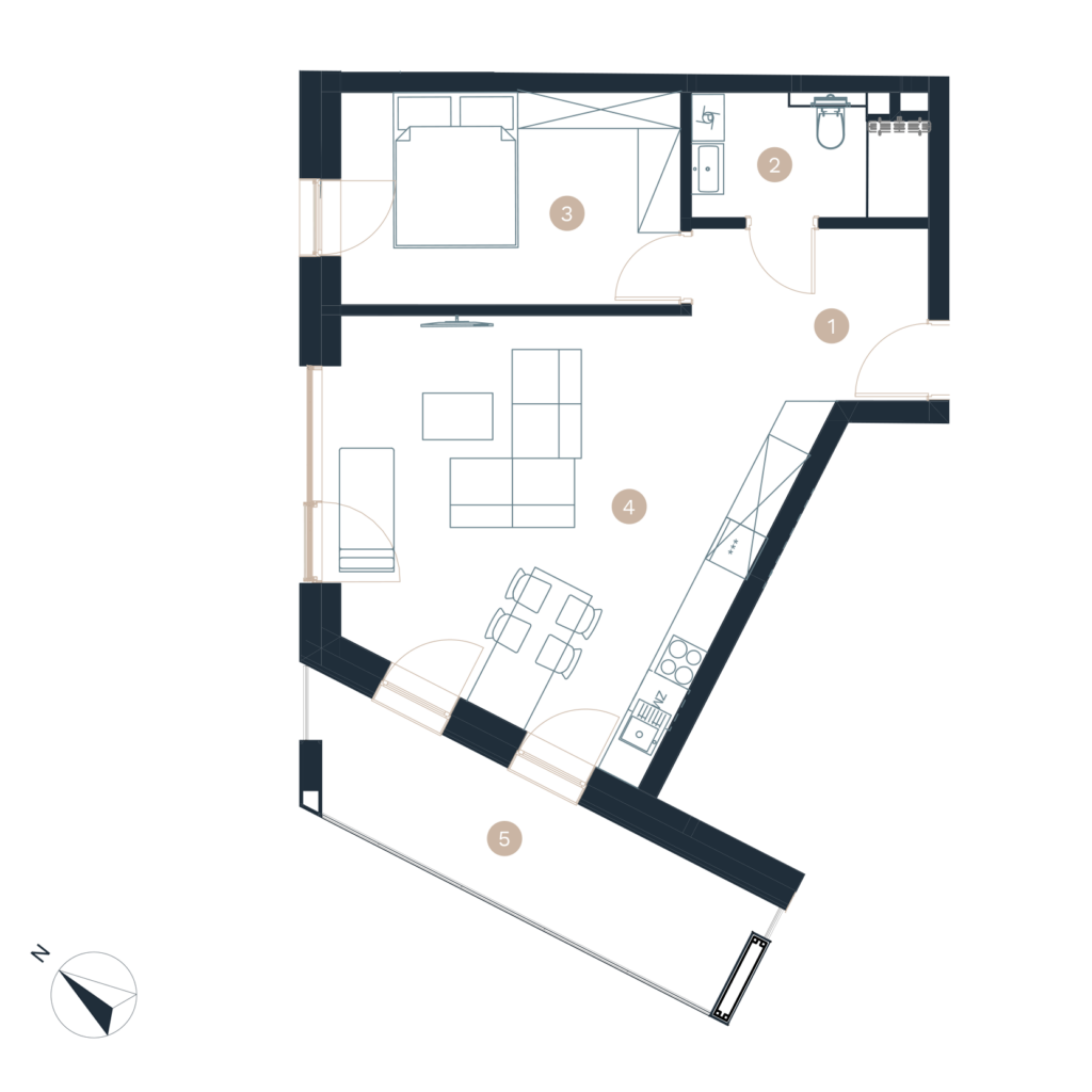 Pratum apartamenty - Rzut mieszkania - budynek a -M17