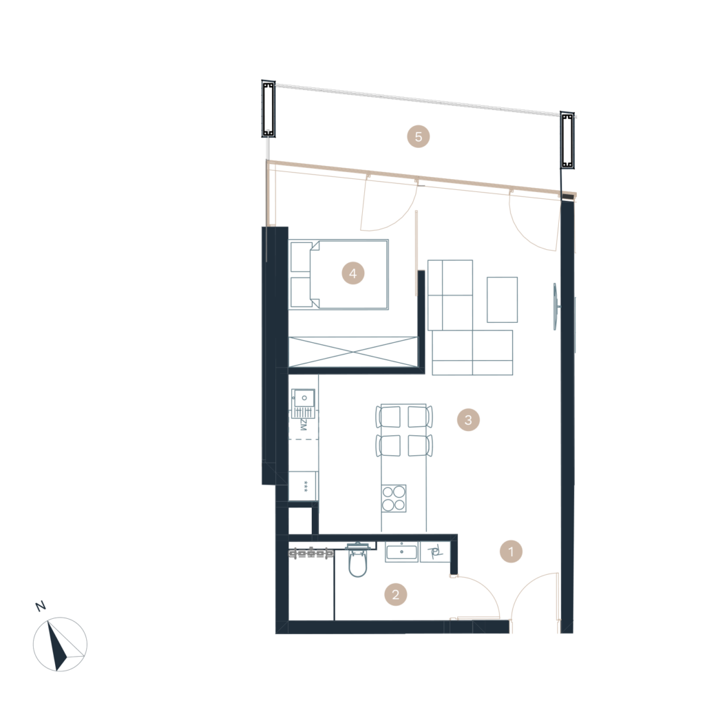 Pratum apartamenty - Rzut mieszkania - budynek a -M19