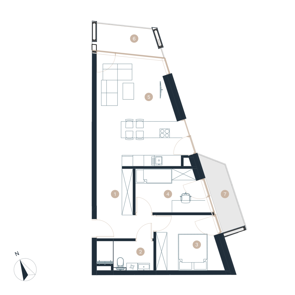 Pratum apartamenty - Rzut mieszkania - budynek a -M20