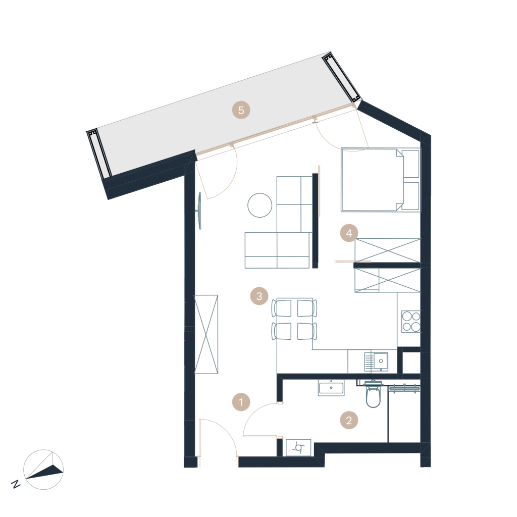 Pratum apartamenty - Rzut mieszkania - budynek a -M21
