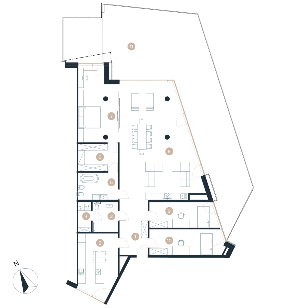 Pratum apartamenty - Rzut mieszkania - budynek a -M24