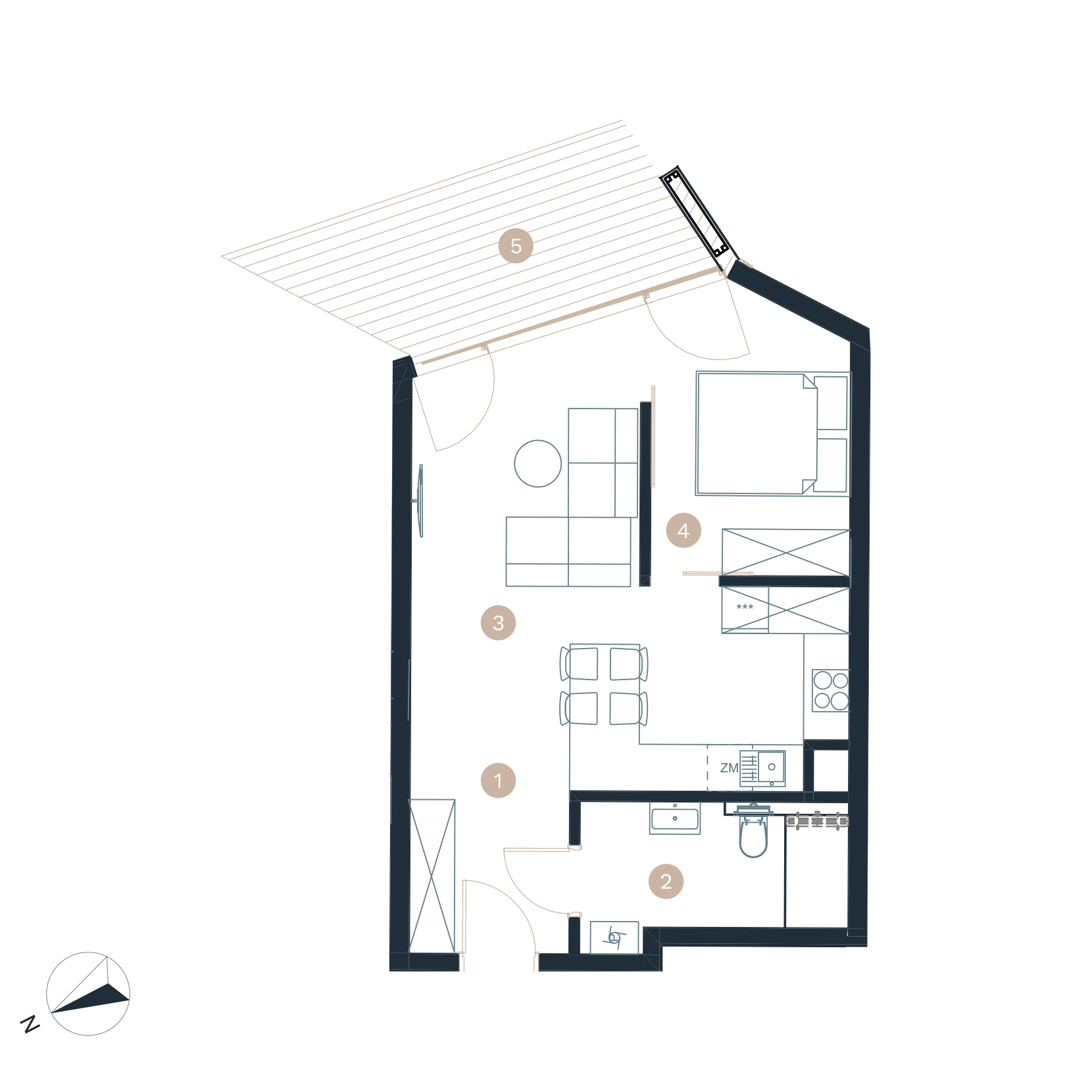 Pratum apartamenty - Rzut mieszkania - budynek a -M3