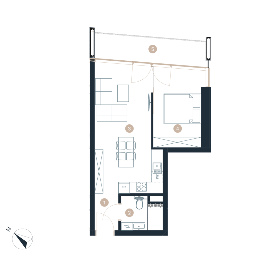 Pratum apartamenty - Rzut mieszkania - budynek a -M36