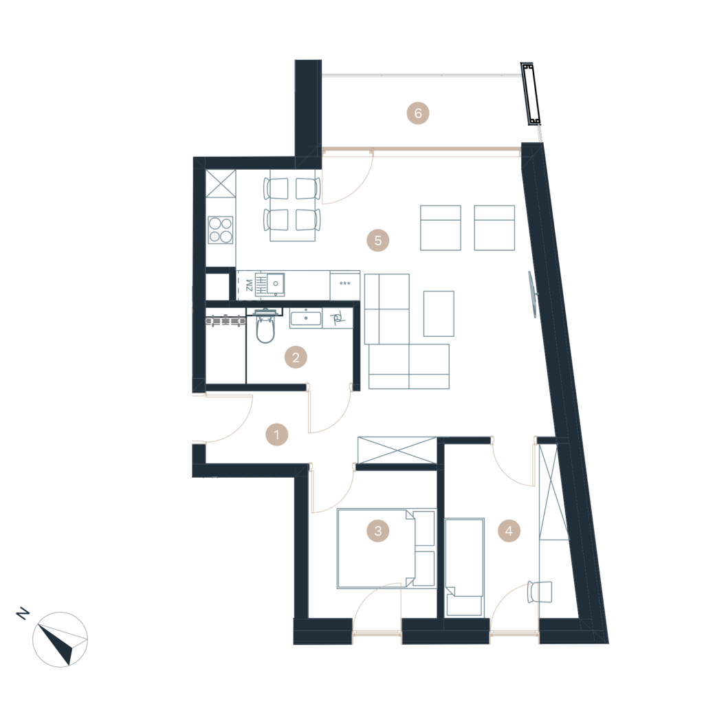Pratum apartamenty - Rzut mieszkania - budynek a -M37