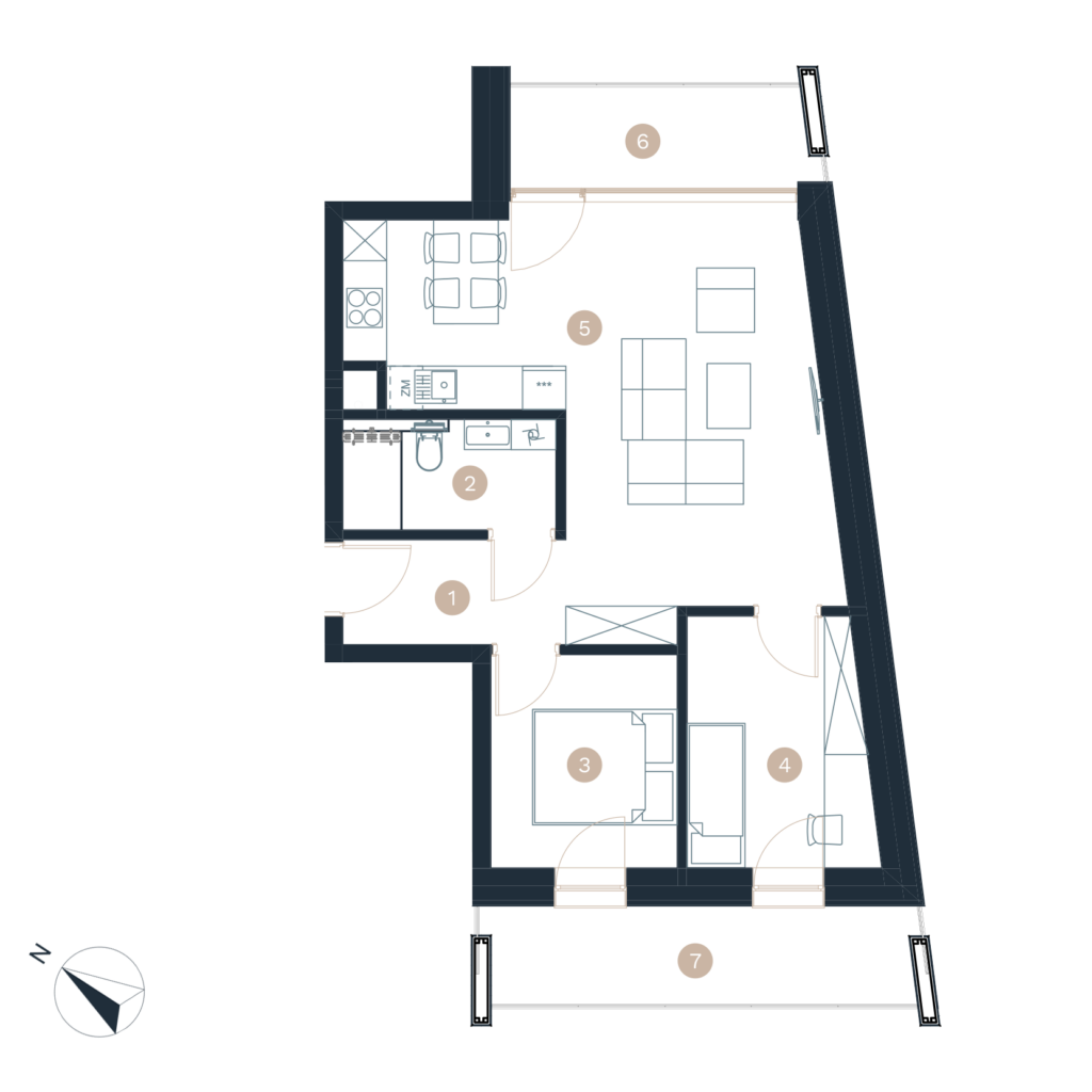 Pratum apartamenty - Rzut mieszkania - budynek a -M42