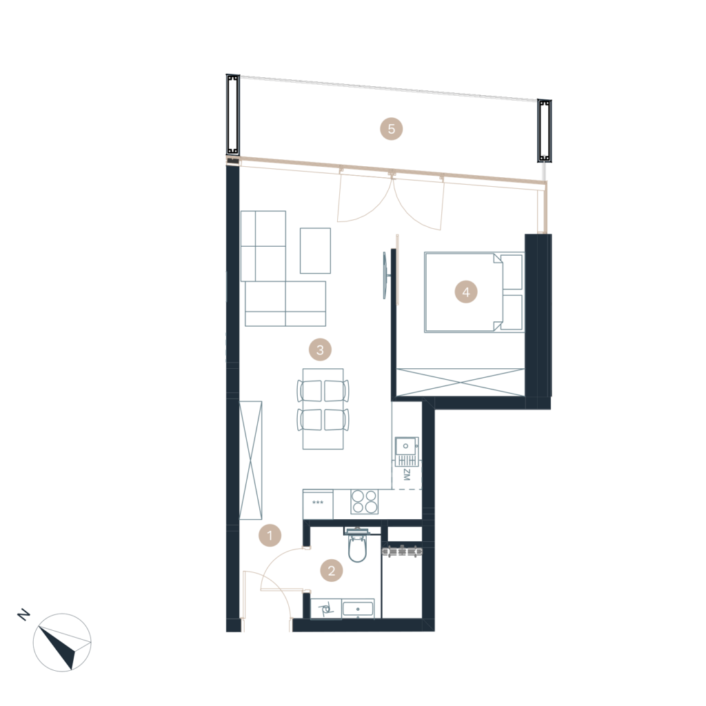 Pratum apartamenty - Rzut mieszkania - budynek a -M46