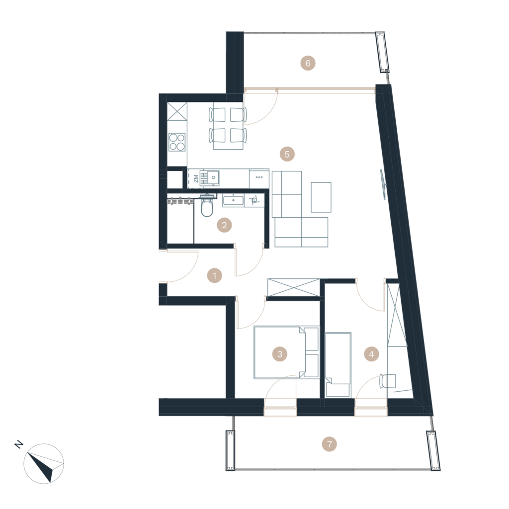 Pratum apartamenty - Rzut mieszkania - budynek a -M47
