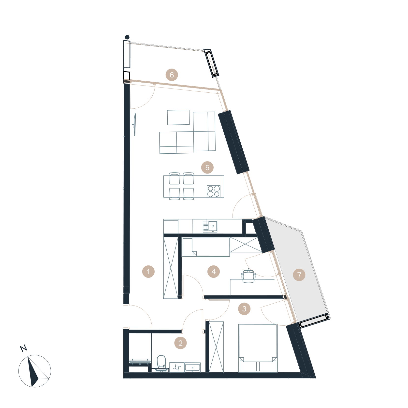 Pratum apartamenty - Rzut mieszkania - budynek a -M5