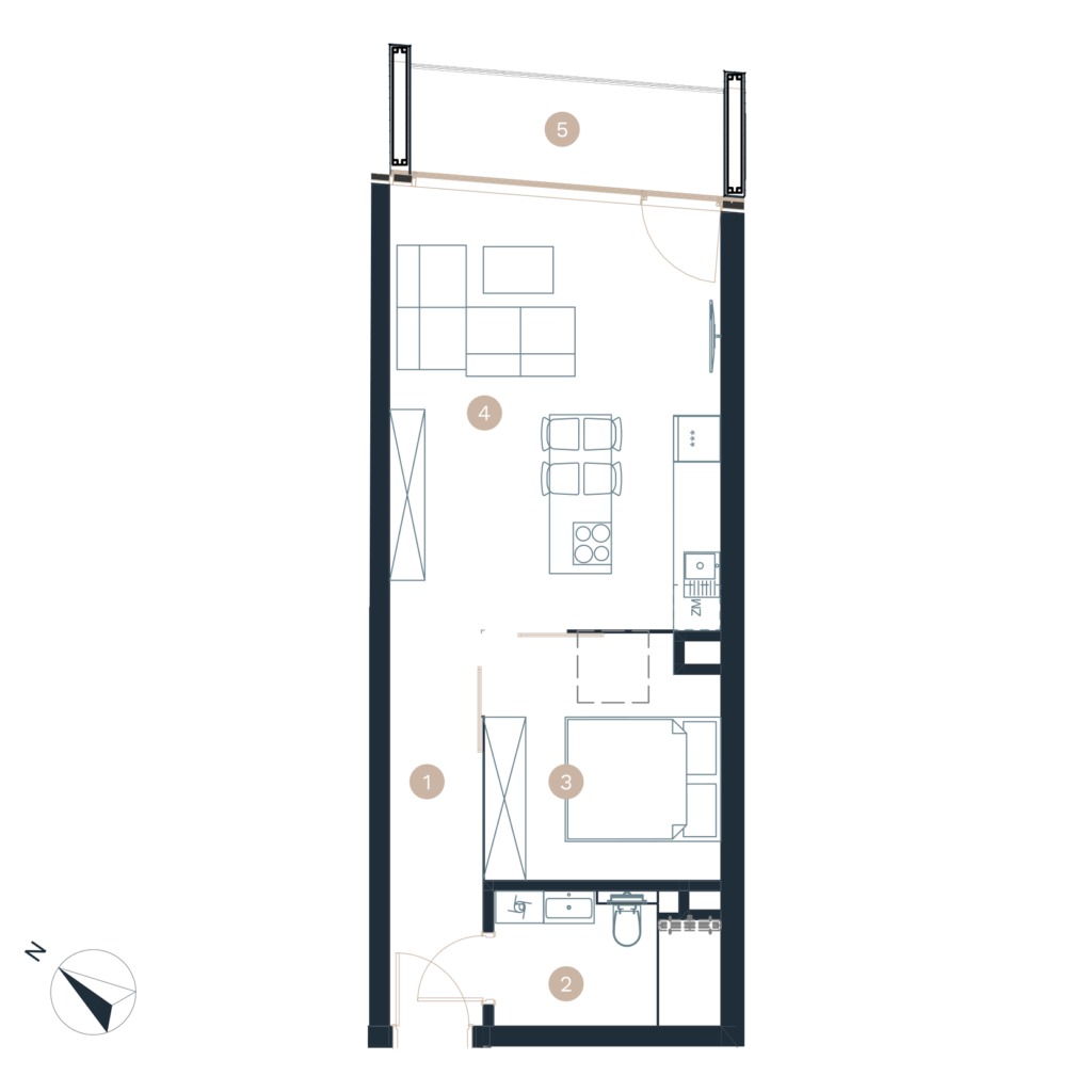 Pratum apartamenty - Rzut mieszkania - budynek a -M8