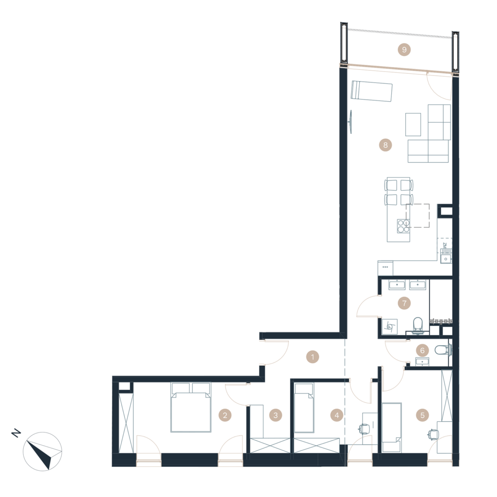 Pratum apartamenty - Rzut mieszkania - budynek a -M9